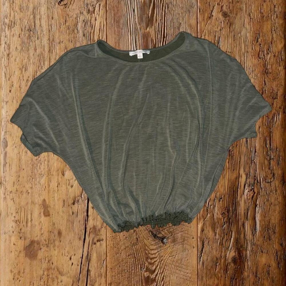 Green envelope olive green crop top